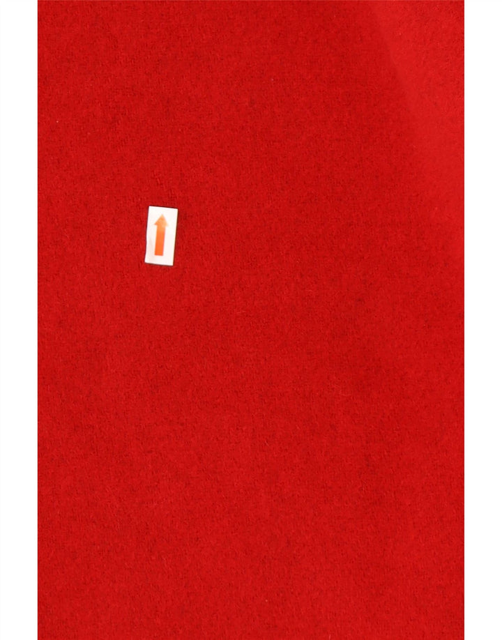 DAVID BARRY Manteau Cape Femme Taille Unique Laine Rouge