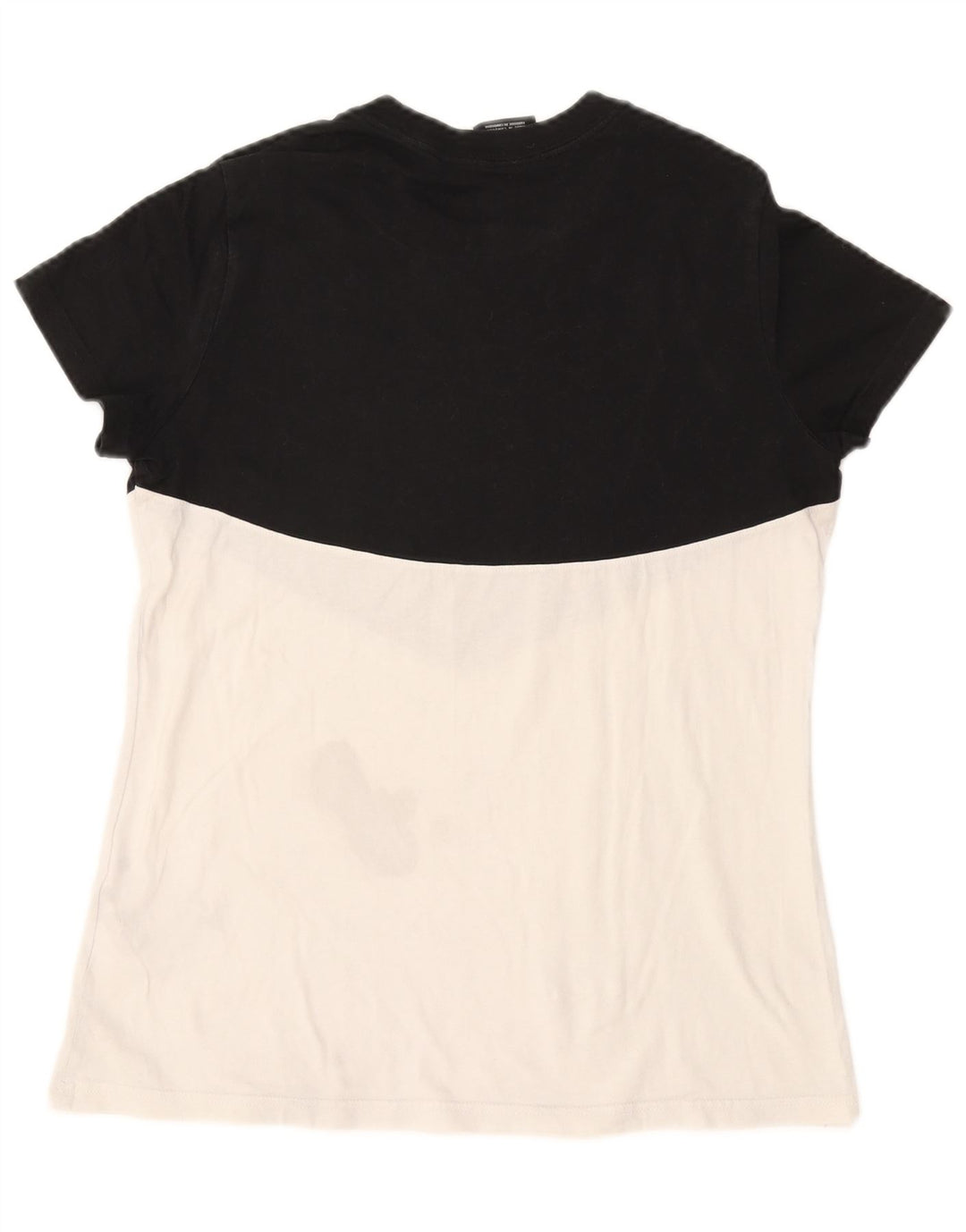 NIKE T-shirt graphique pour femme UK 12 en coton color block blanc moyen