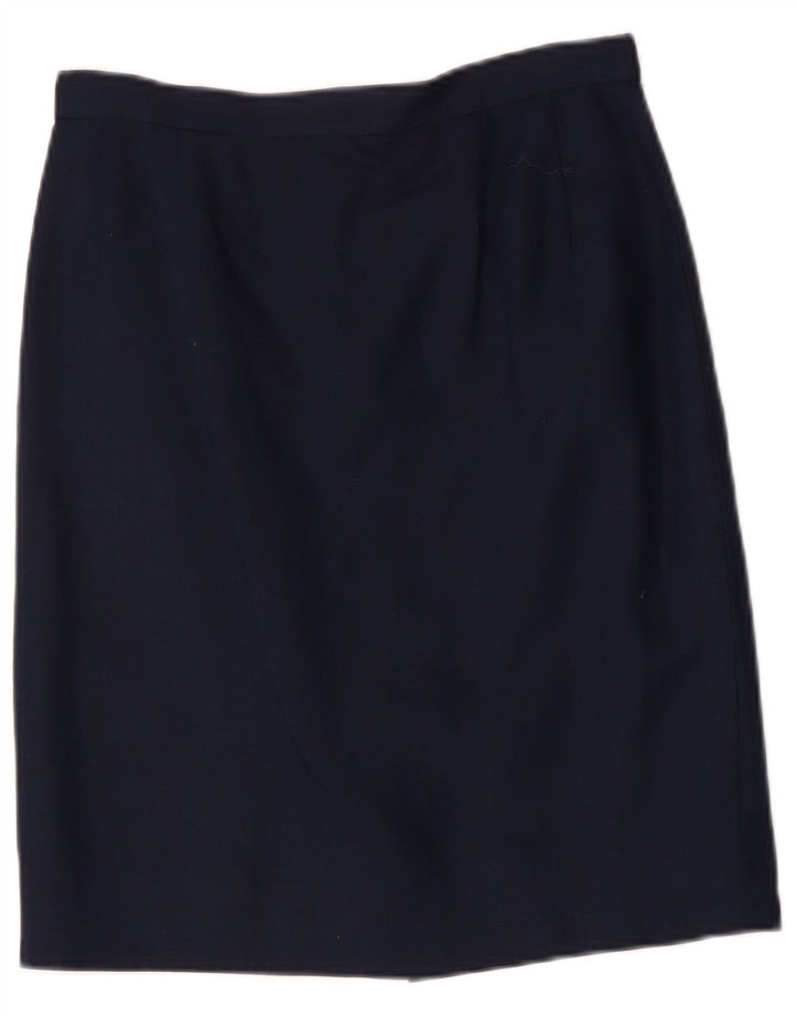 LUISA SPAGNOLI Jupe Droite Femme IT 44 Medium W28 Bleu Marine