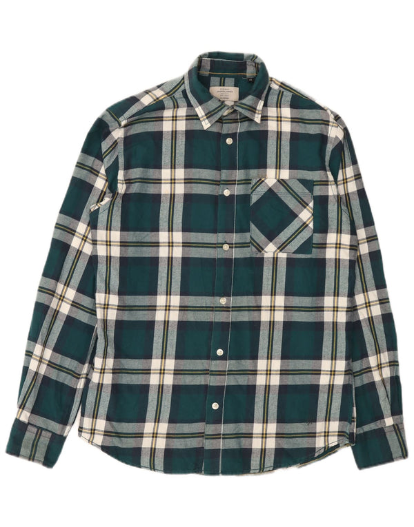 Jack & Jones Chemise en flanelle XS vert à carreaux en coton