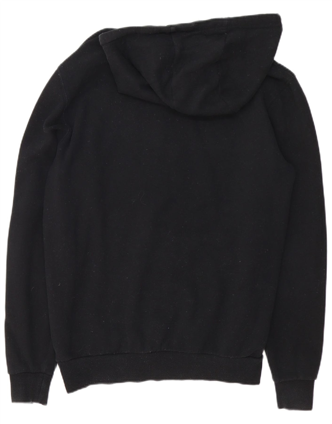 ELLESSE Pull à capuche graphique pour femme UK 14 en coton noir moyen