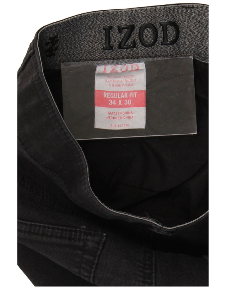 IZOD Jean droit coupe régulière homme W34 L30 coton noir