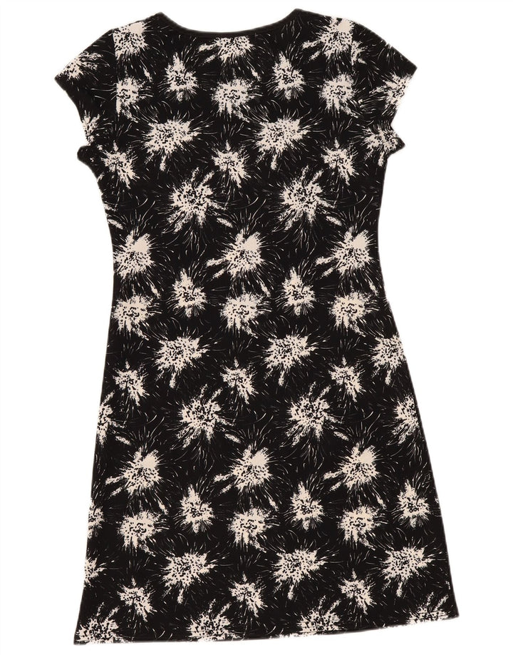 Robe fourreau pour femmes Liu Jo UK 12 Medium Noire à fleurs en polyester