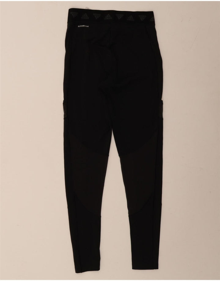 ADIDAS Femmes Aeroready Graphic Leggings UK 12/14 Polyester Noir Moyen