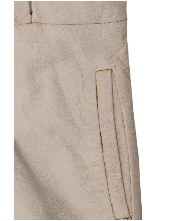 CONBIPEL Veste en cuir à capuche pour femme IT 42 Cuir blanc moyen