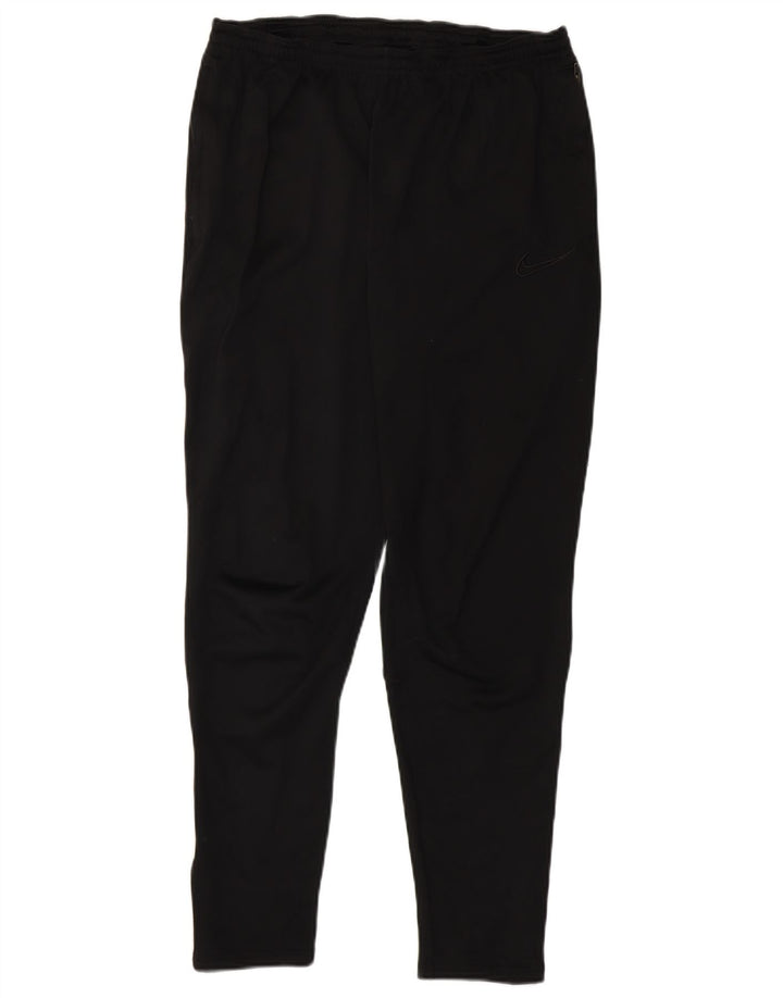 Pantalon de survêtement Nike Dri Fit pour femme UK 14 Large Noir Polyester