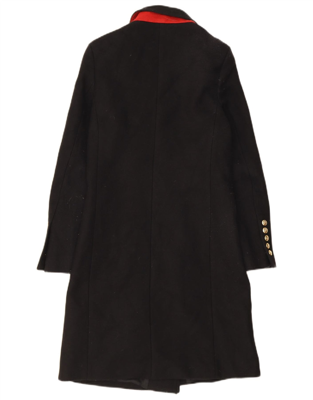 Zara Manteau croisé pour femme UK 6 XS Noir Polyester