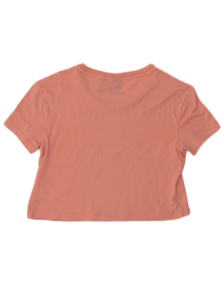 ADIDAS T-shirt court surdimensionné pour femme UK 6 XS Coton rose