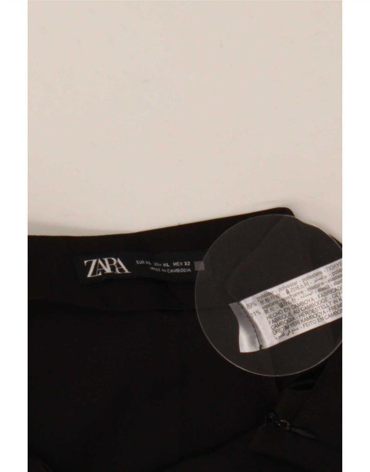 Zara Femme Jupe-short XL W32 Noir Polyester