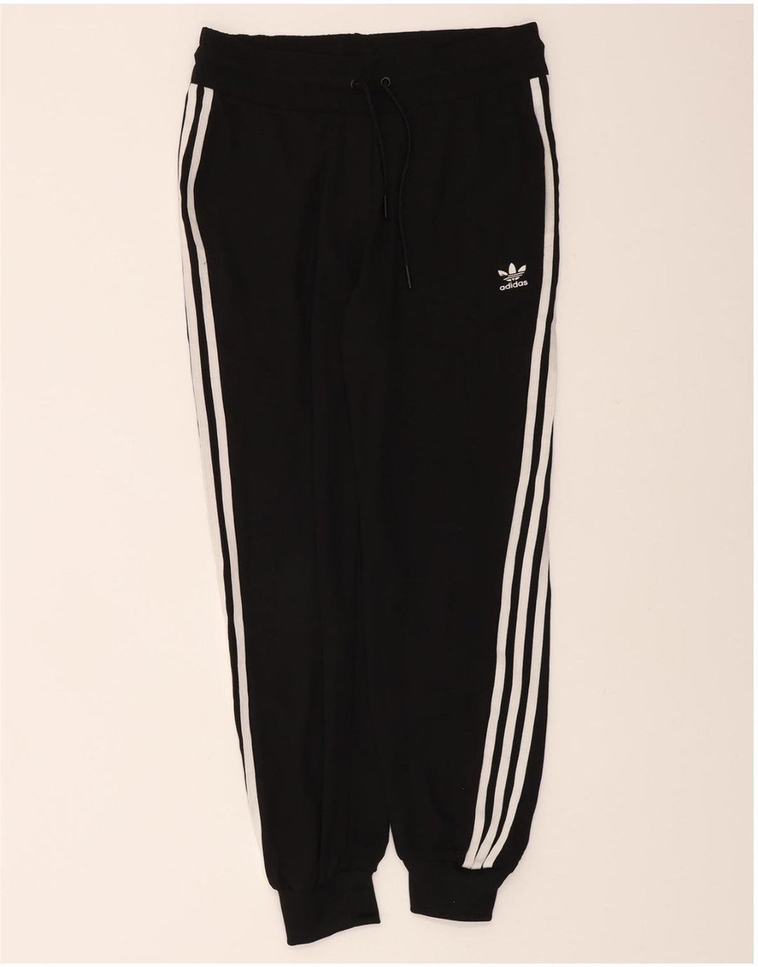 ADIDAS Womens Tracksuit Trousers Joggers UK 10 Small Black Polyester Vintage Adidas and Second-Hand Adidas from Messina Hembry 