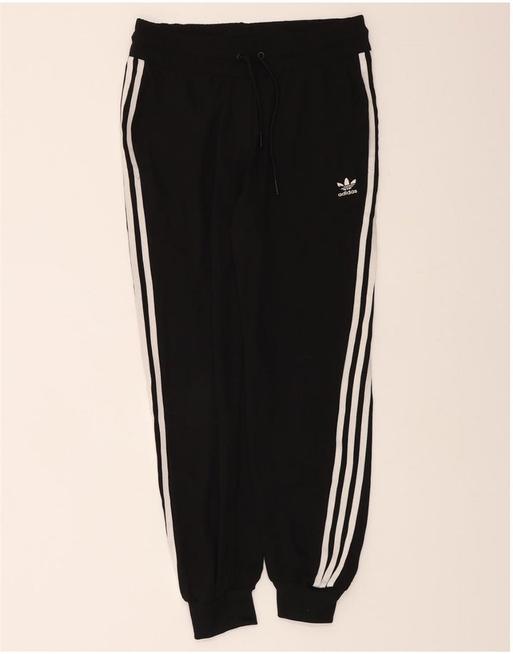 ADIDAS Womens Tracksuit Trousers Joggers UK 10 Small Black Polyester Vintage Adidas and Second-Hand Adidas from Messina Hembry 