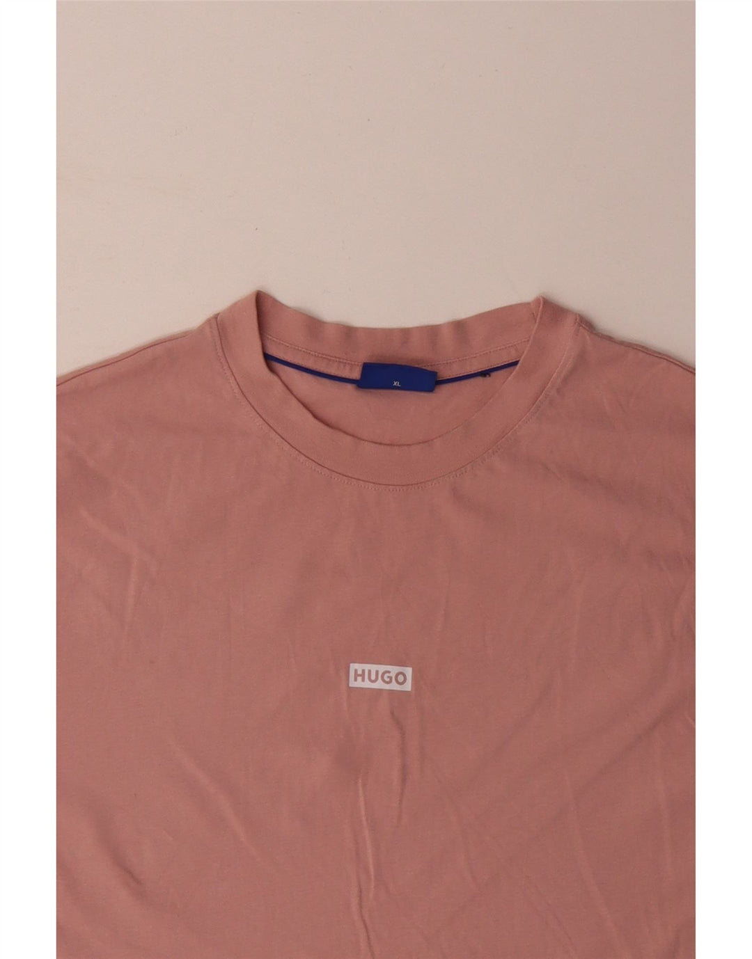 HUGO BOSS T-Shirt Graphique Top XL Rose Coton Homme