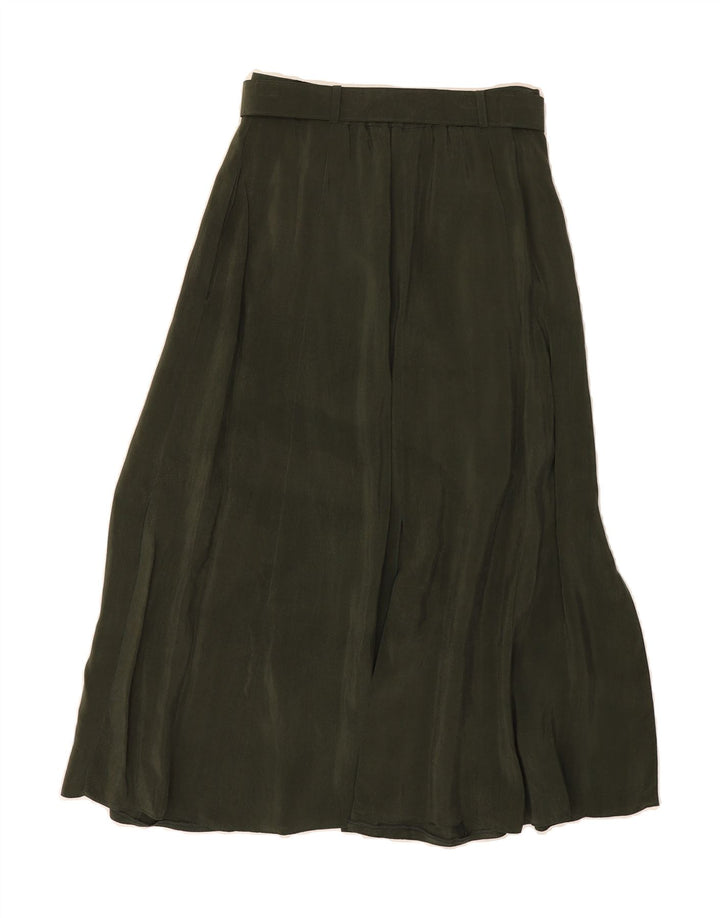 BIANCA Womens A-Line Skirt EU 38 Medium W26 Green Viscose Vintage Bianca and Second-Hand Bianca from Messina Hembry 