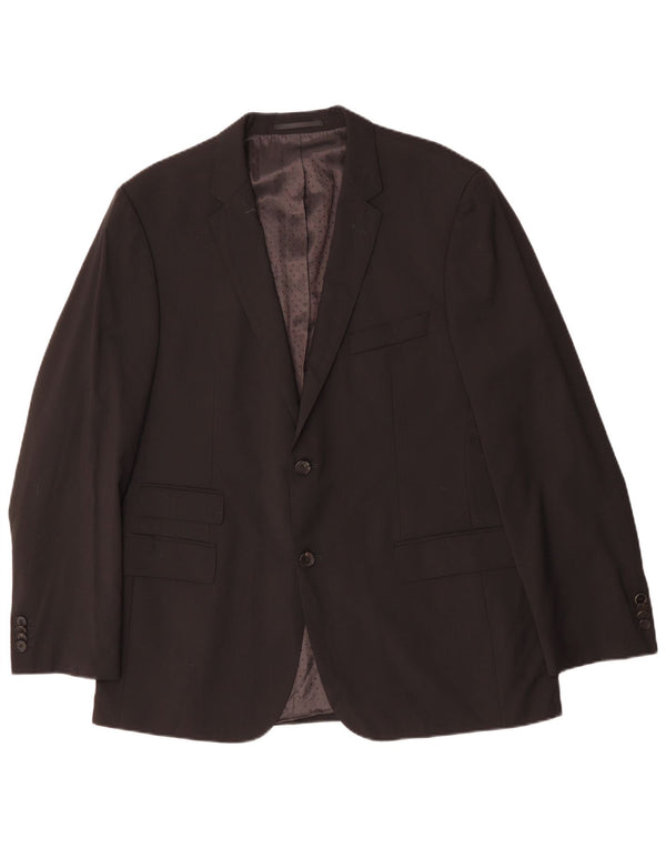 HUGO BOSS Veste Blazer 2 Boutons Homme EU 52 XL Noir Viscose