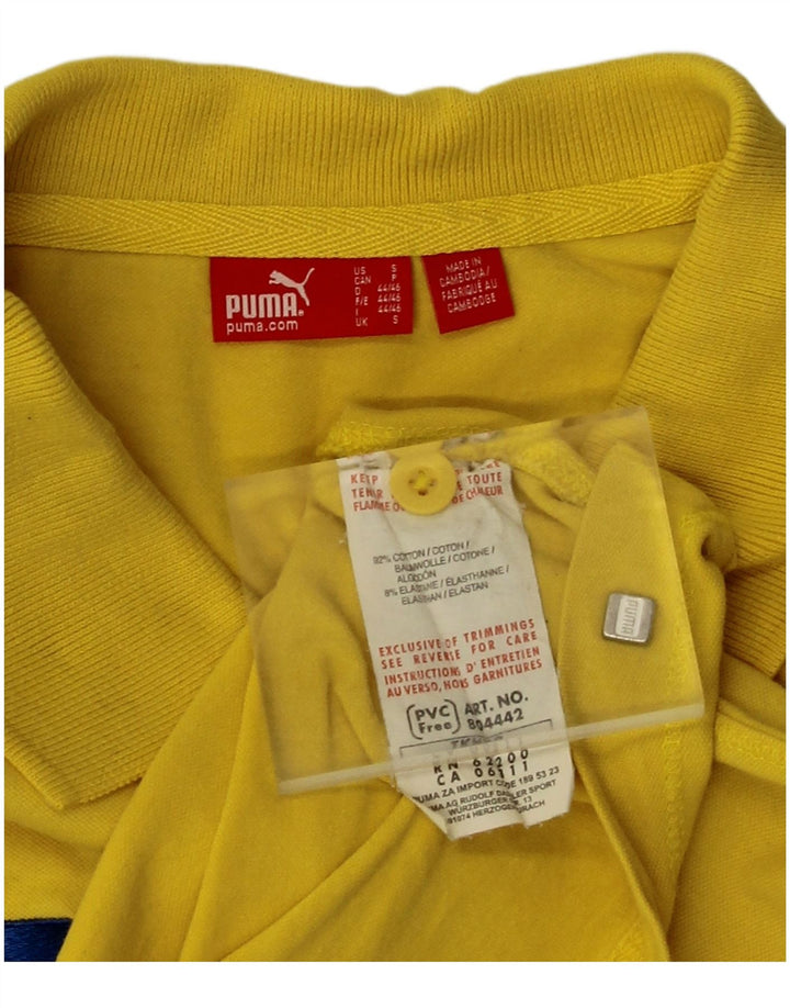 Puma Polo Homme Petit Jaune Coton