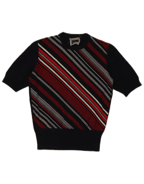 Luisa Spagnoli Pull col rond pour femme UK 10 Petit rayé noir