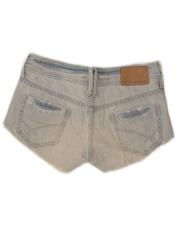 Billabong Short en denim vieilli pour femme US 6 Medium W30 Bleu Coton