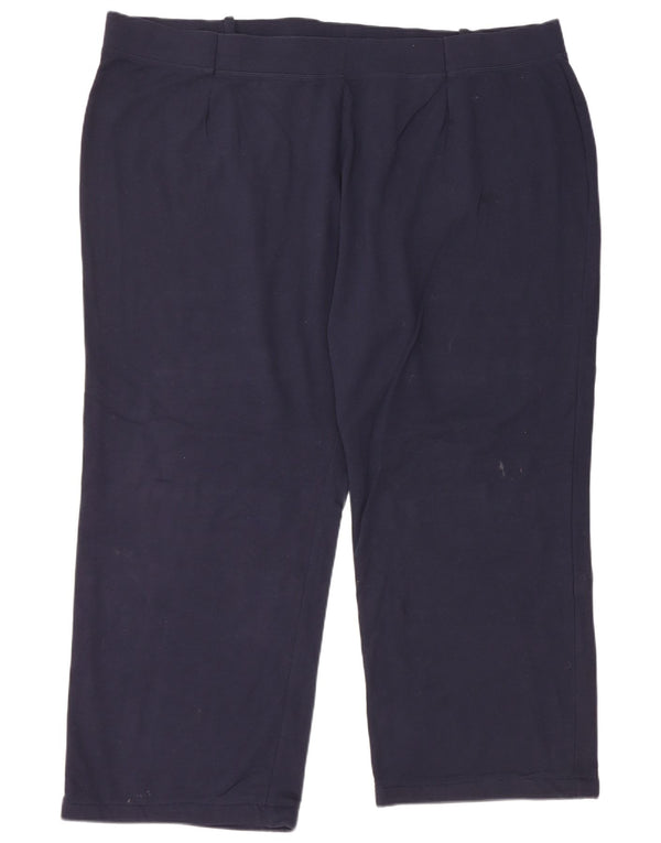 Marks & Spencer Pantalon de survêtement court pour femme UK 24 4XL Bleu marine Coton