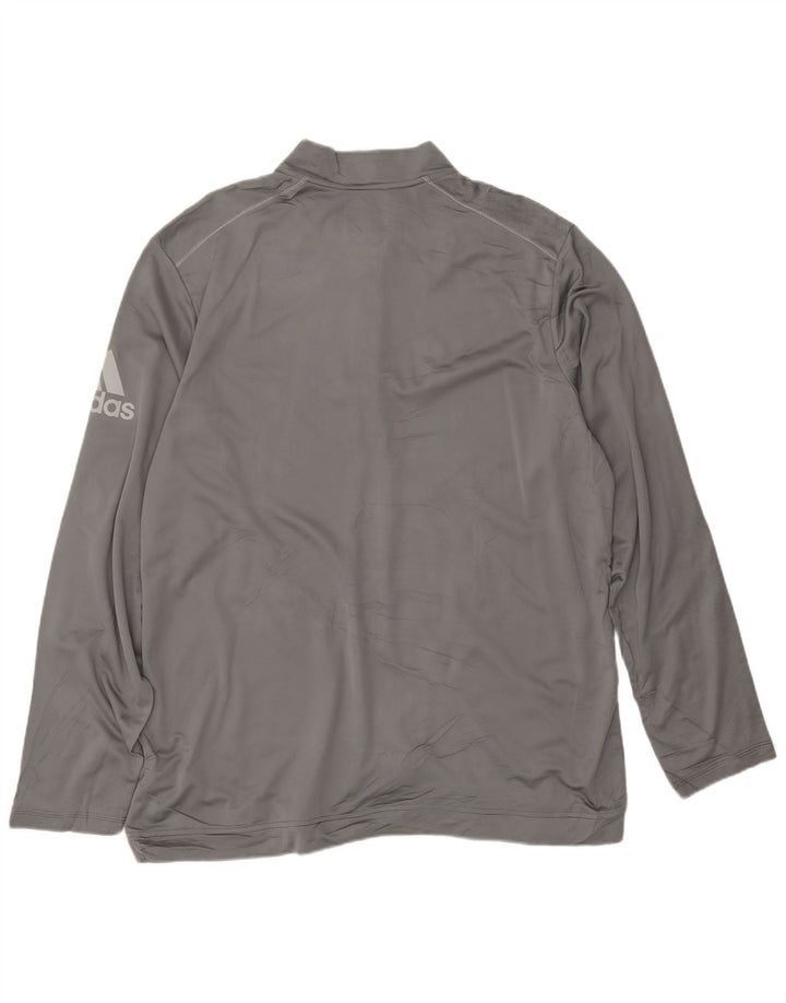 Adidas Hommes Climawarm Graphic Zip Neck Pull Survêtement Top XL Gris