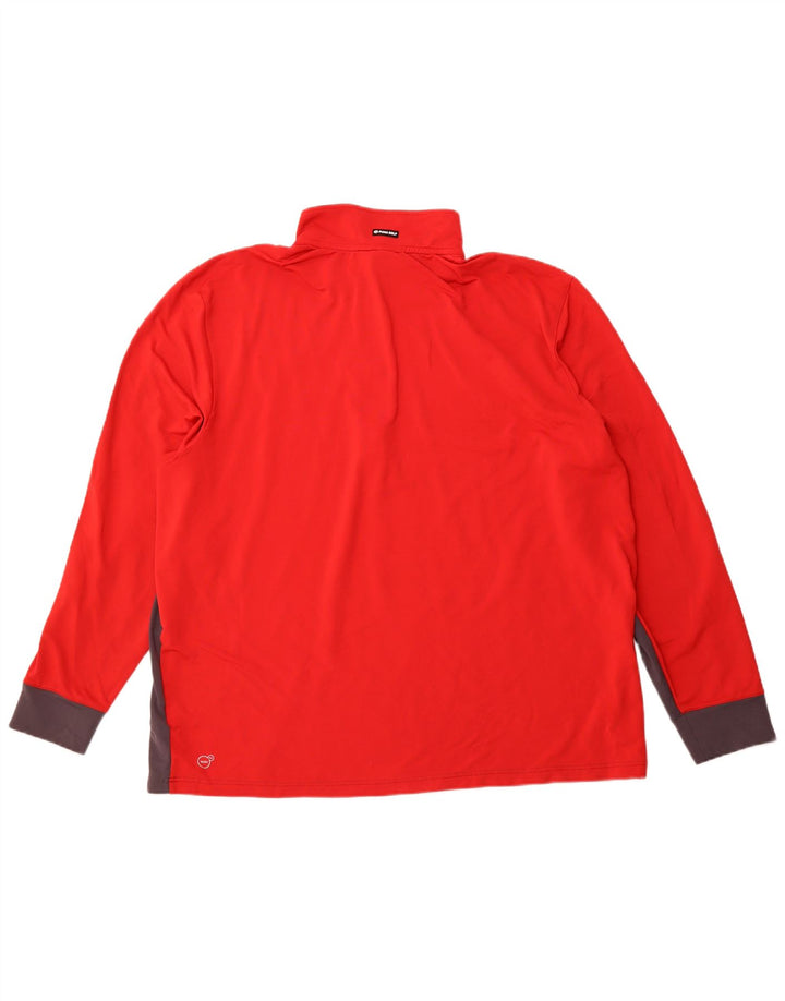 PUMA Haut de survêtement à col zippé pour homme 3XL Gris Colorblock Polyester