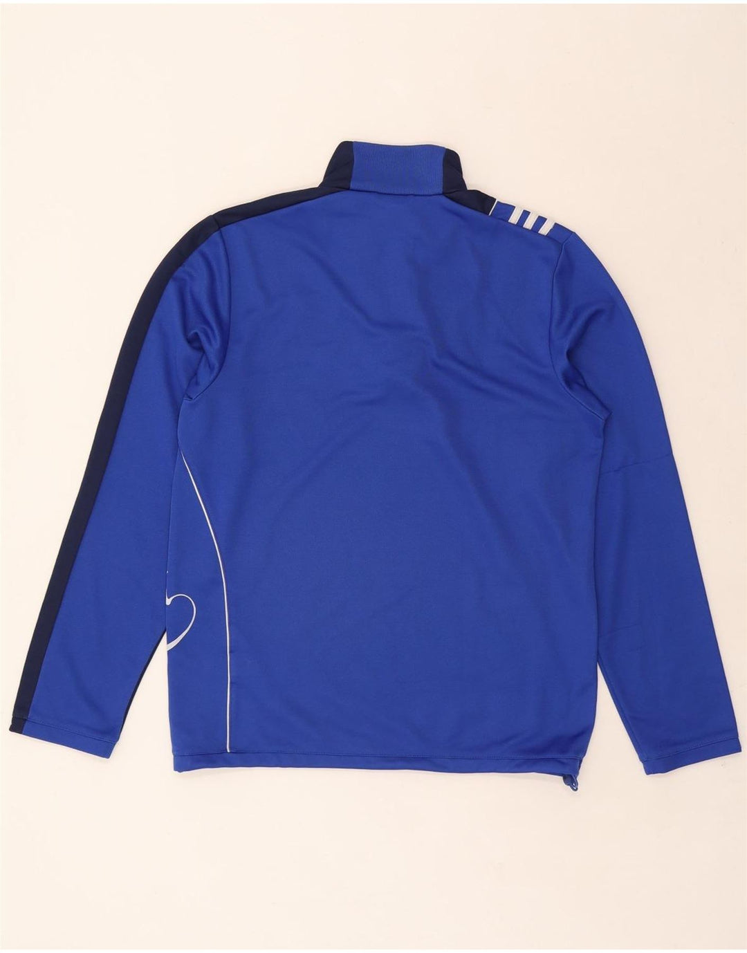 ADIDAS Mens Climalite Graphic Pullover Tracksuit Top UK 40/42 Medium Blue Vintage Adidas and Second-Hand Adidas from Messina Hembry 