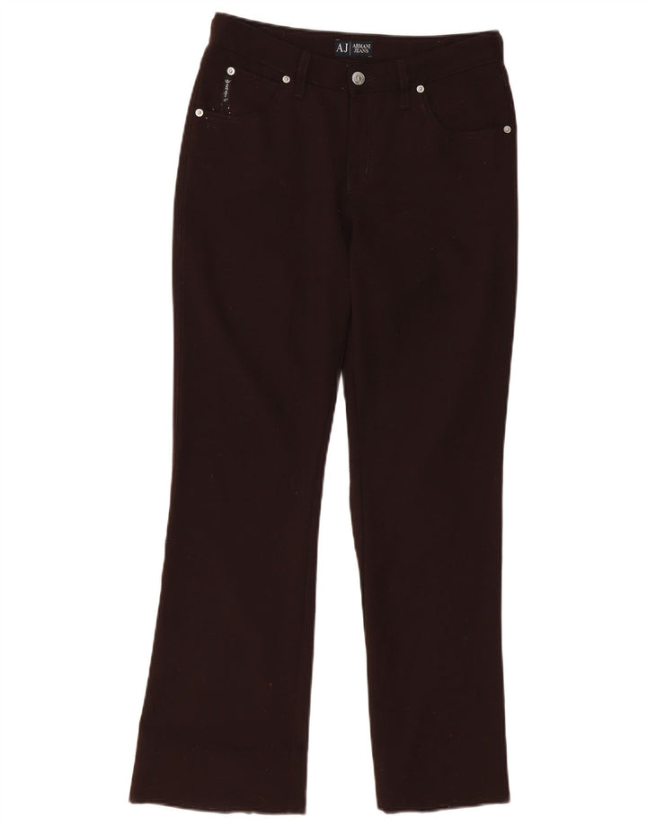 ARMANI Pantalon décontracté Bootcut Femme W28 L28 Marron