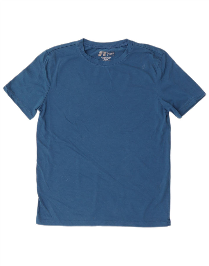 Russell Athletic T-Shirt Garçon 14-15 Ans XL Bleu Polyester