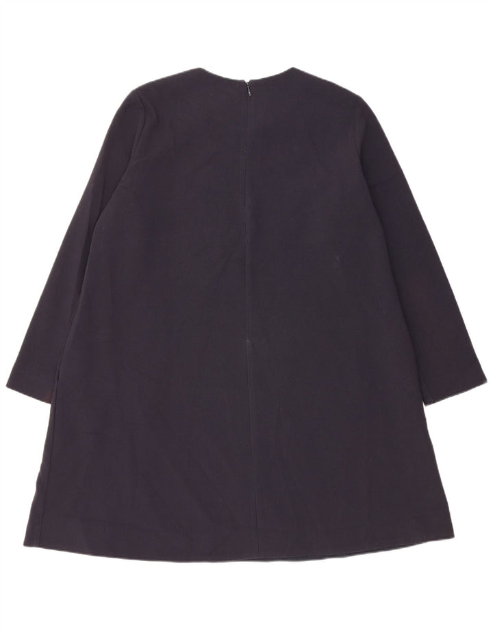 Cos Robe trapèze à manches longues pour femme EU 38 Bleu marine moyen Polyester