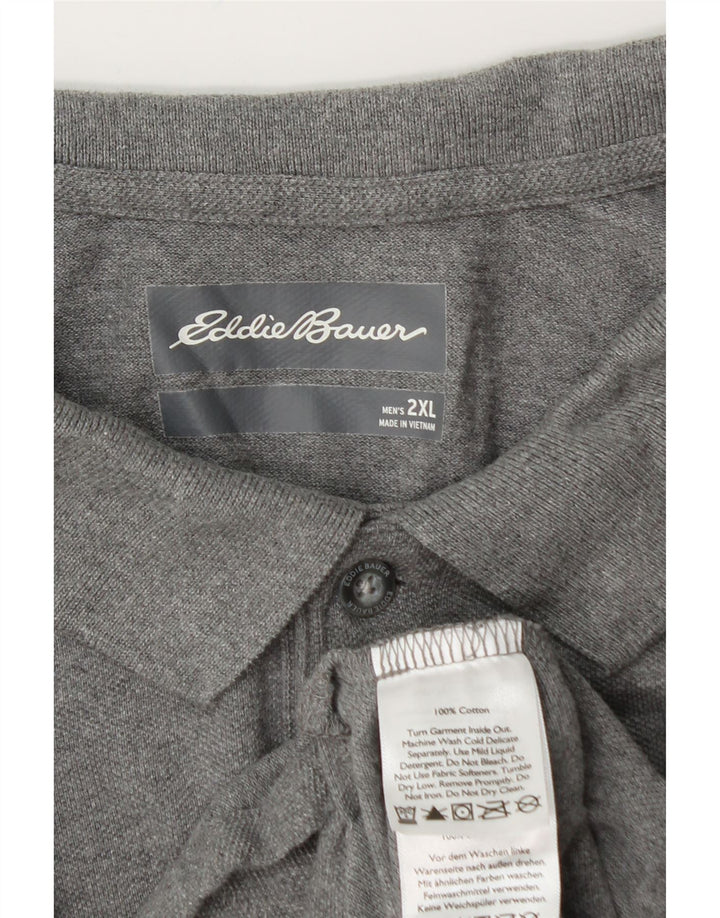 EDDIE BAUER Polo Homme 2XL Gris Coton
