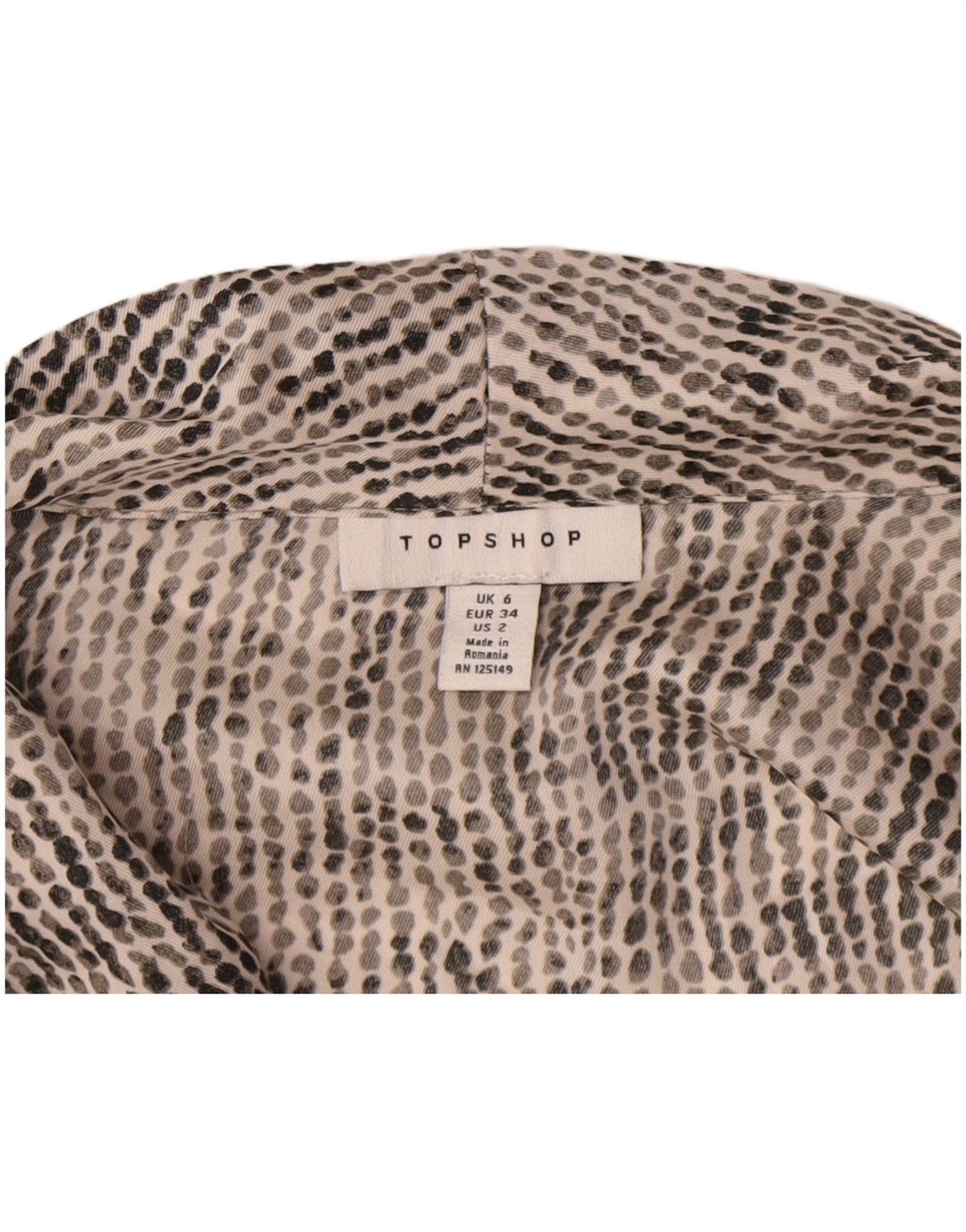Topshop Chemisier surdimensionné pour femme UK 6 XS Multicolore à pois