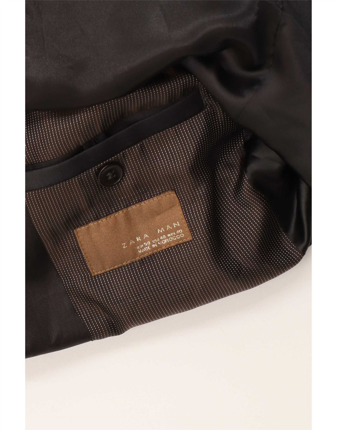 Zara Veste Blazer 2 Boutons Homme EU 50 Marron Moyen