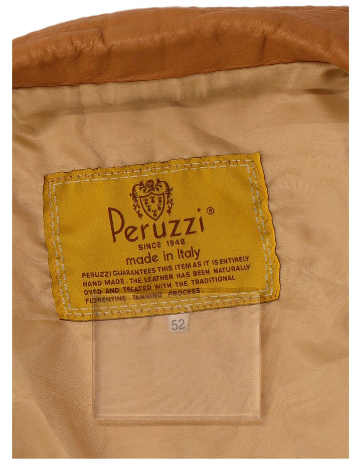 Peruzzi Veste en Cuir Femme IT 52 2XL Cuir Beige