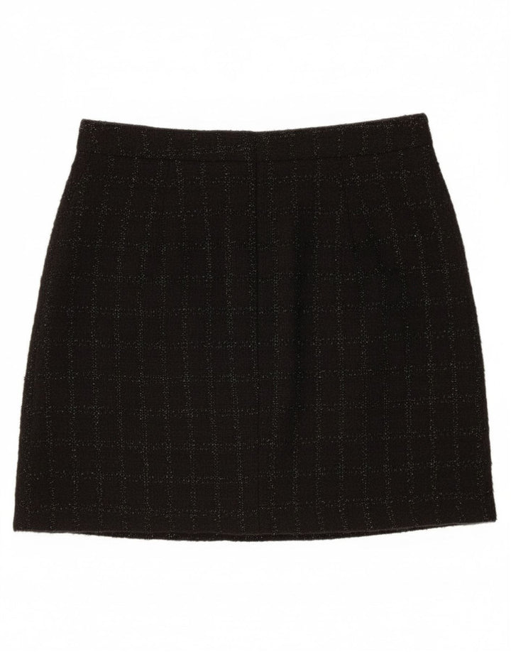 Warehouse Mini jupe femme UK 10 Small W28 noir à carreaux en polyester