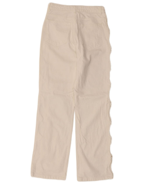 Zara Femme Jean Droit EU 36 XS W26 L29 Blanc