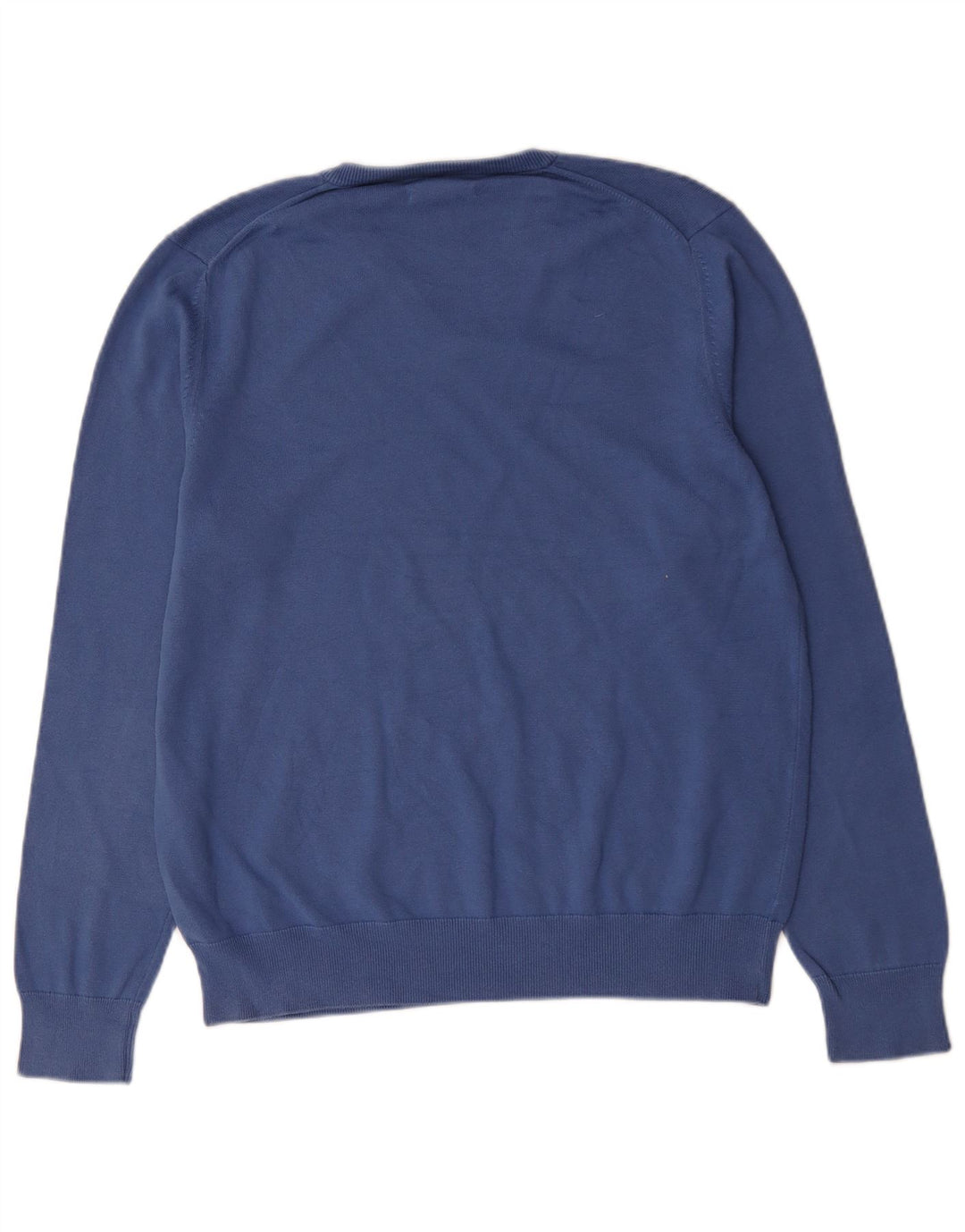 Marks & Spencer Pull col V pour homme en coton bleu Taille L