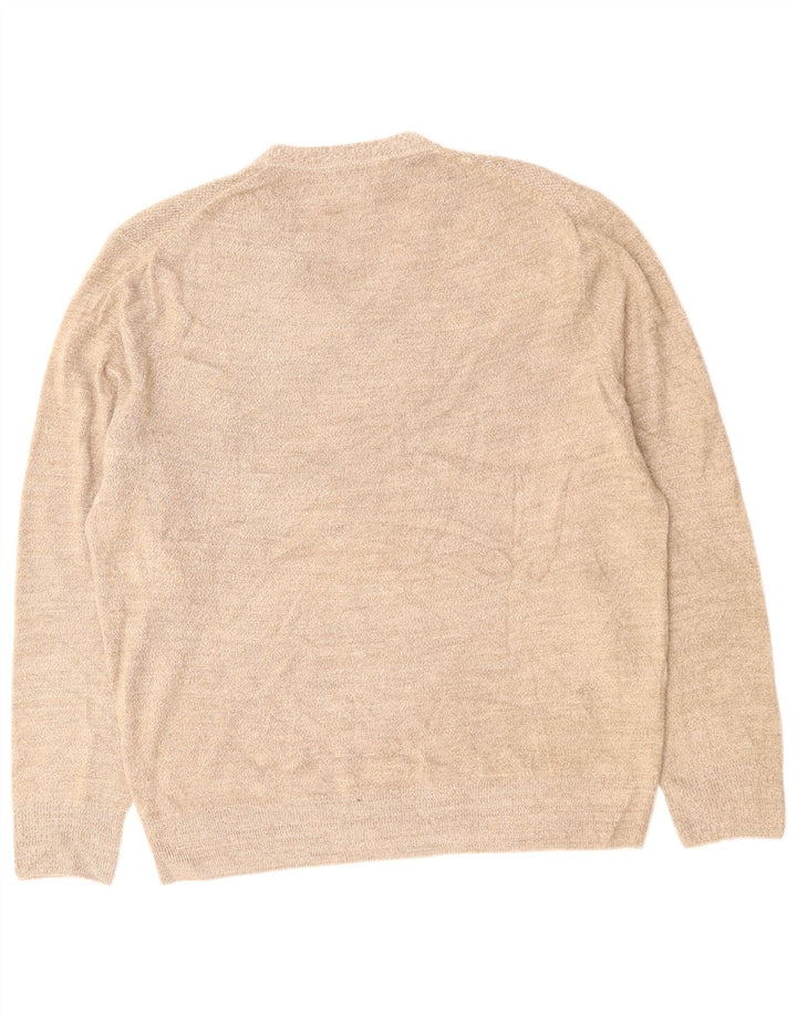 DOCKERS Pull Col V Homme Large Beige Acrylique