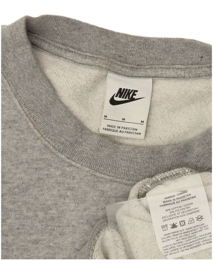 NIKE Sweat-shirt court surdimensionné pour femme UK 14 Coton gris moyen