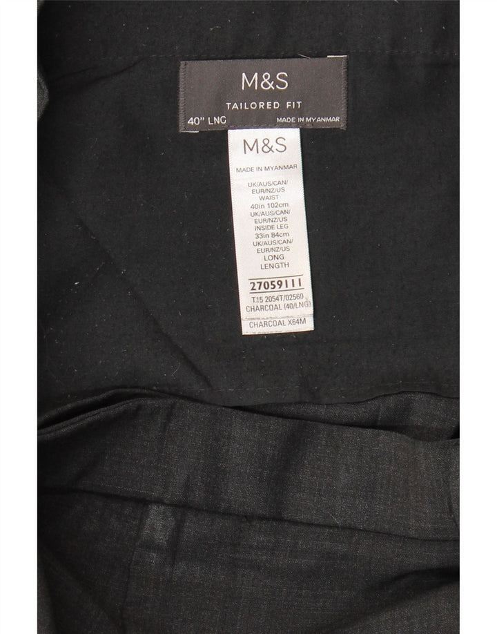 Marks & Spencer Pantalon de costume slim coupe ajustée pour homme W40 L33 Gris laine