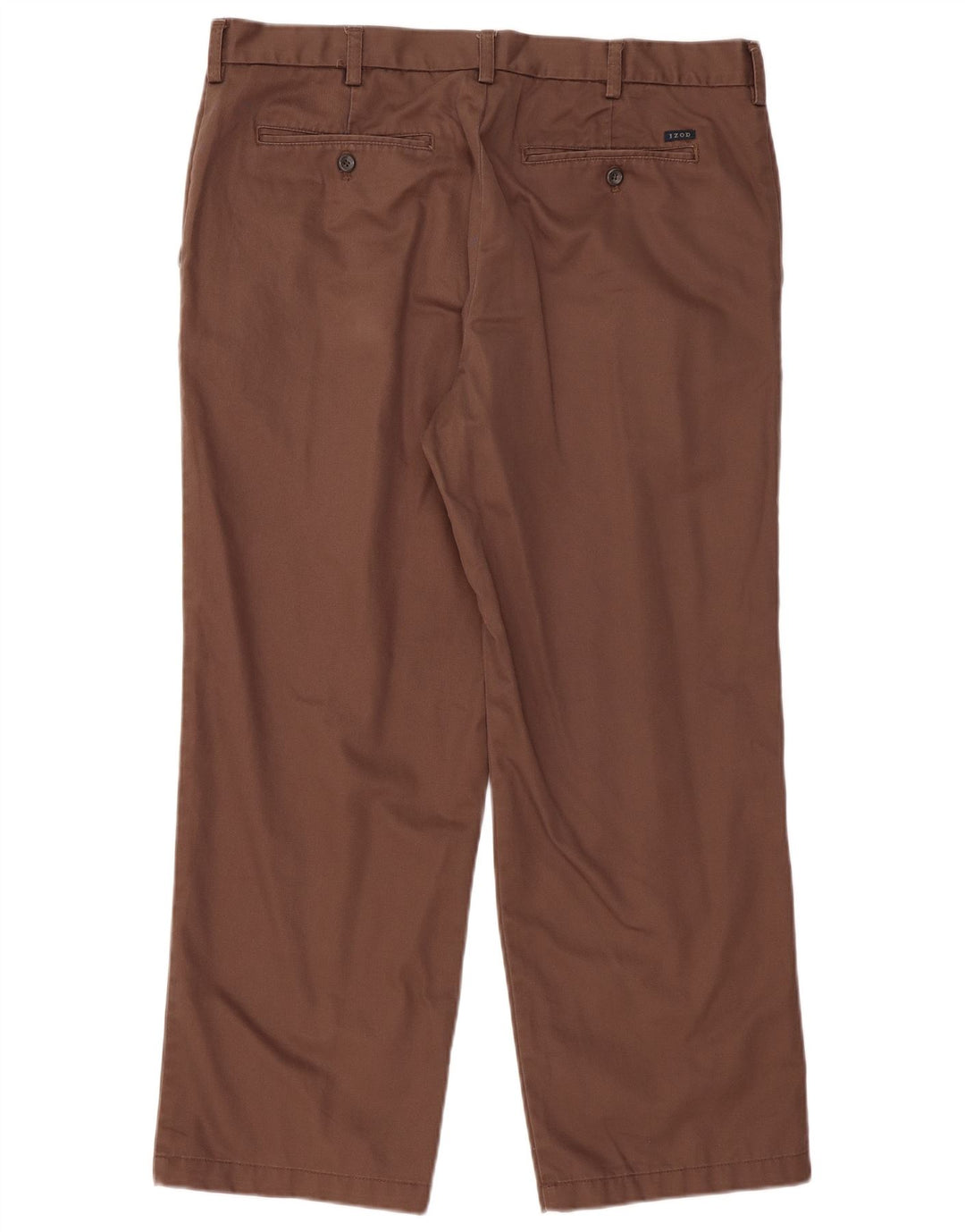 IZOD Pantalon Chino Droit Homme W38 L29 Marron Coton