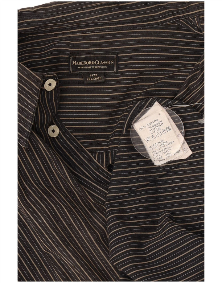 Marlboro Classics Chemise Homme 2XL Coton Rayé Noir