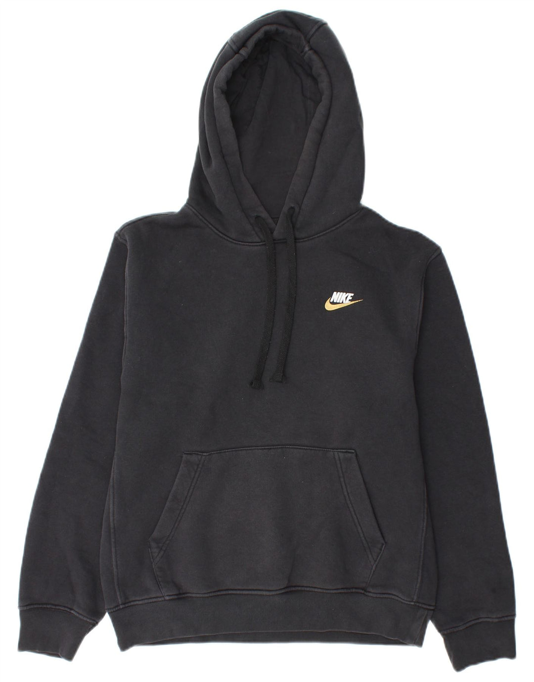 NIKE Pull à capuche surdimensionné pour femme UK 6 XS Coton noir