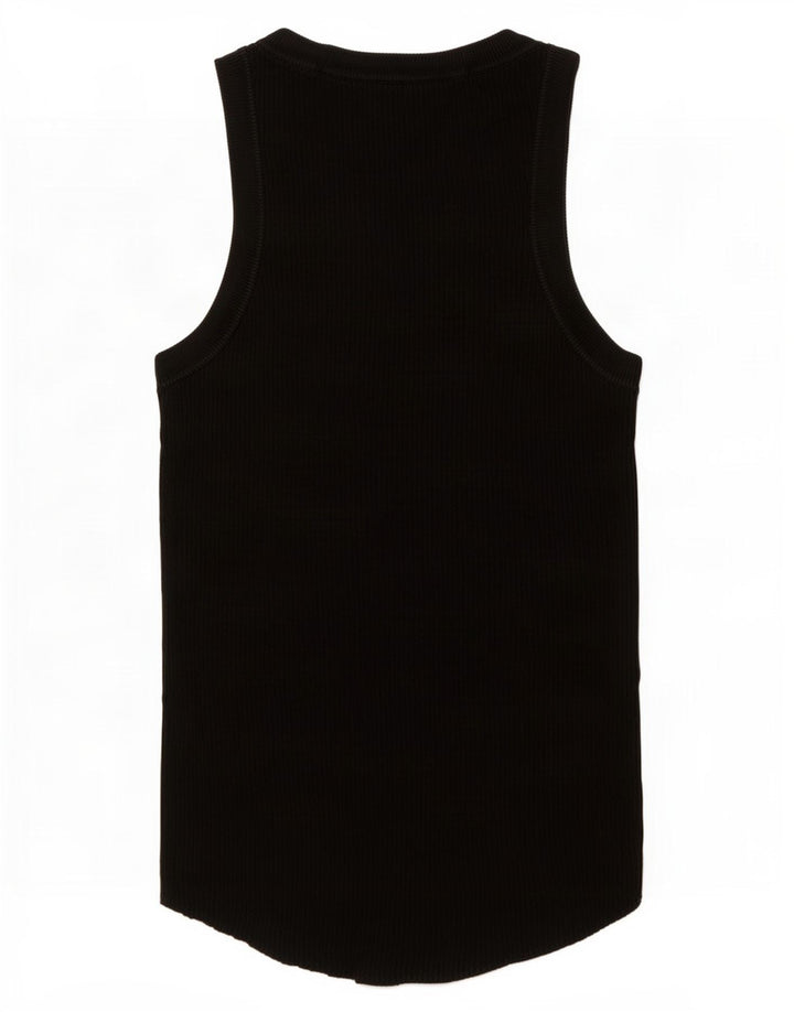 Zara Femme Débardeur UK 12 Medium Noir Viscose