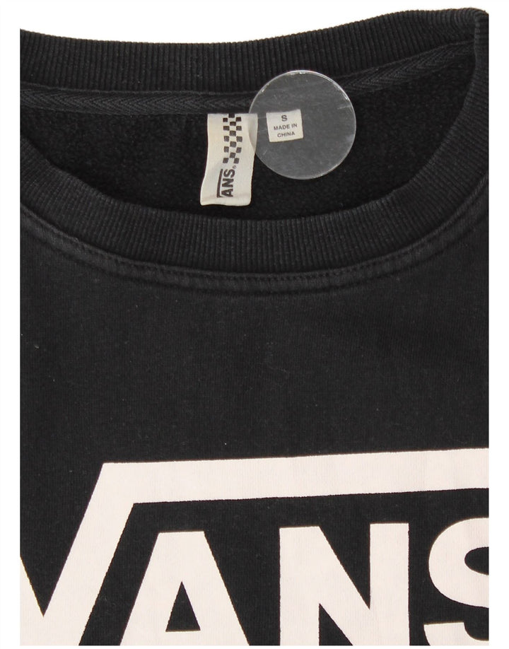 Vans Sweat-shirt graphique pour femme en coton géométrique noir petit format