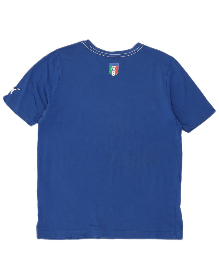 PUMA T-Shirt Graphique Italia Garçon 13-14 Ans Bleu Coton