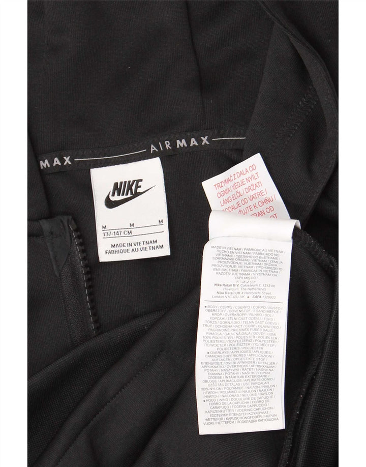 Nike Garçon Zip Sweat à capuche 10-11 ans Noir Moyen Polyester