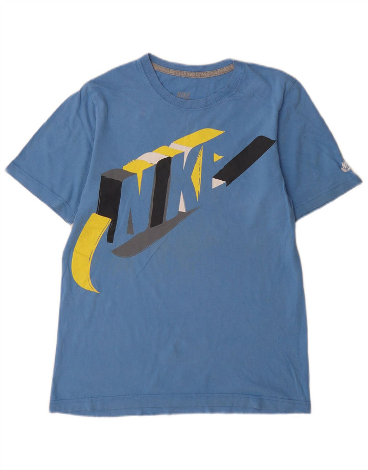 Nike Homme T-Shirt Coupe Slim Graphique Bleu Moyen