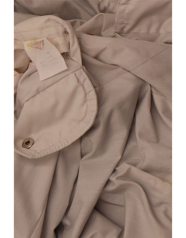 Starring Veste réversible à capuche coupe ample pour homme UK 38 en coton beige moyen