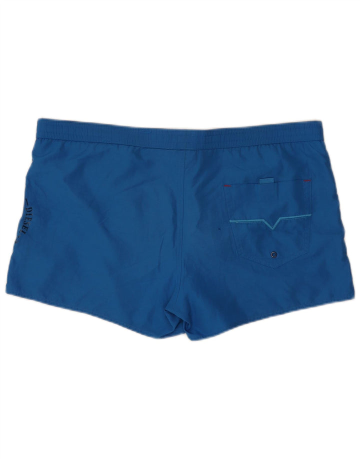 Diesel Short de bain graphique pour homme 2XL Bleu Polyester