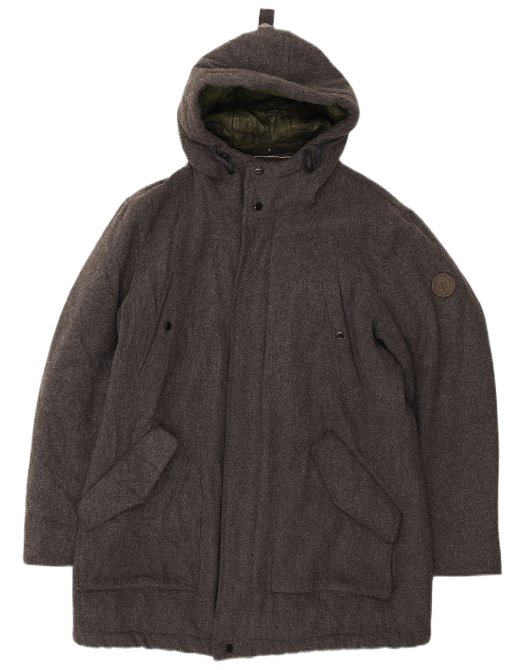 Marc O'Polo Veste matelassée à capuche pour homme UK 40 Large Gris Laine