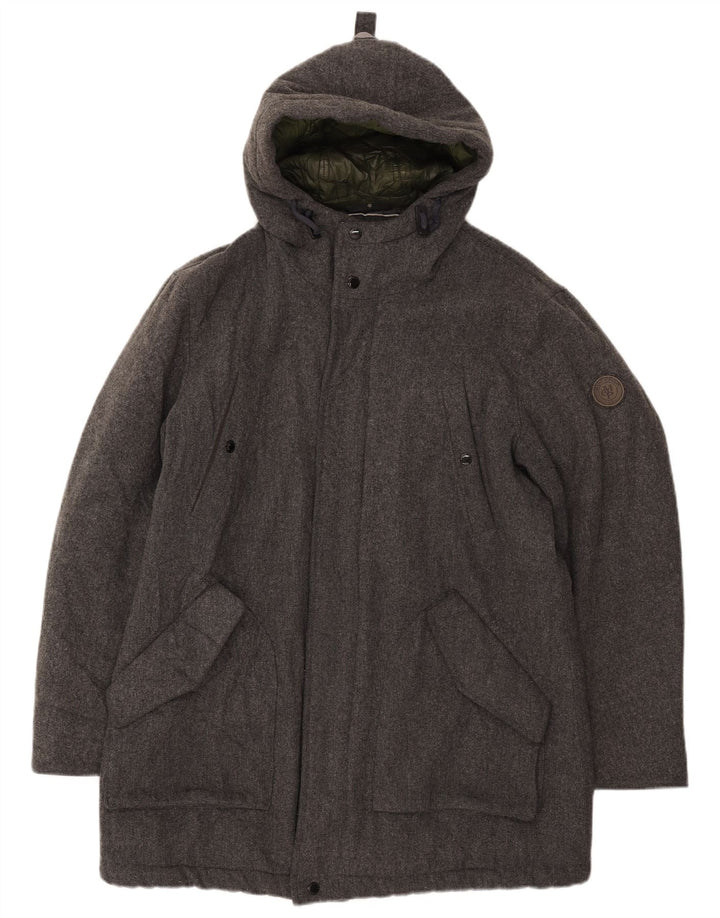 Marc O'Polo Veste matelassée à capuche pour homme UK 40 Large Gris Laine